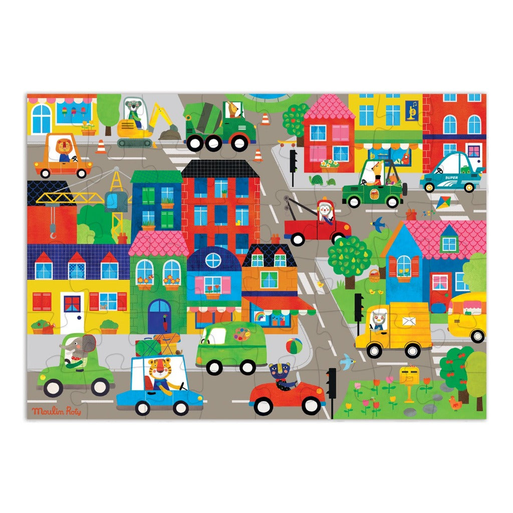 Puzzle 48 pièces En Ville Moulin Roty