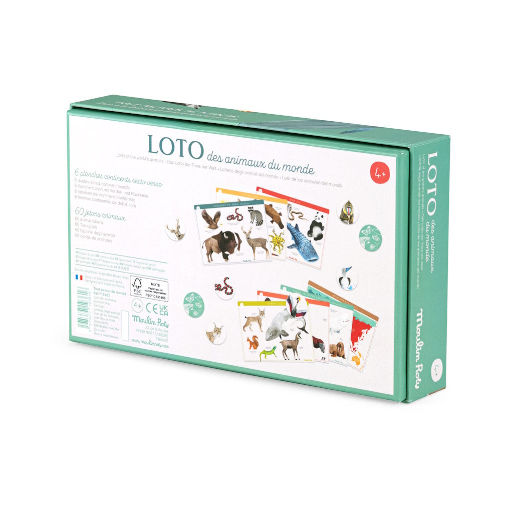 Loto des animaux Tout autour du monde