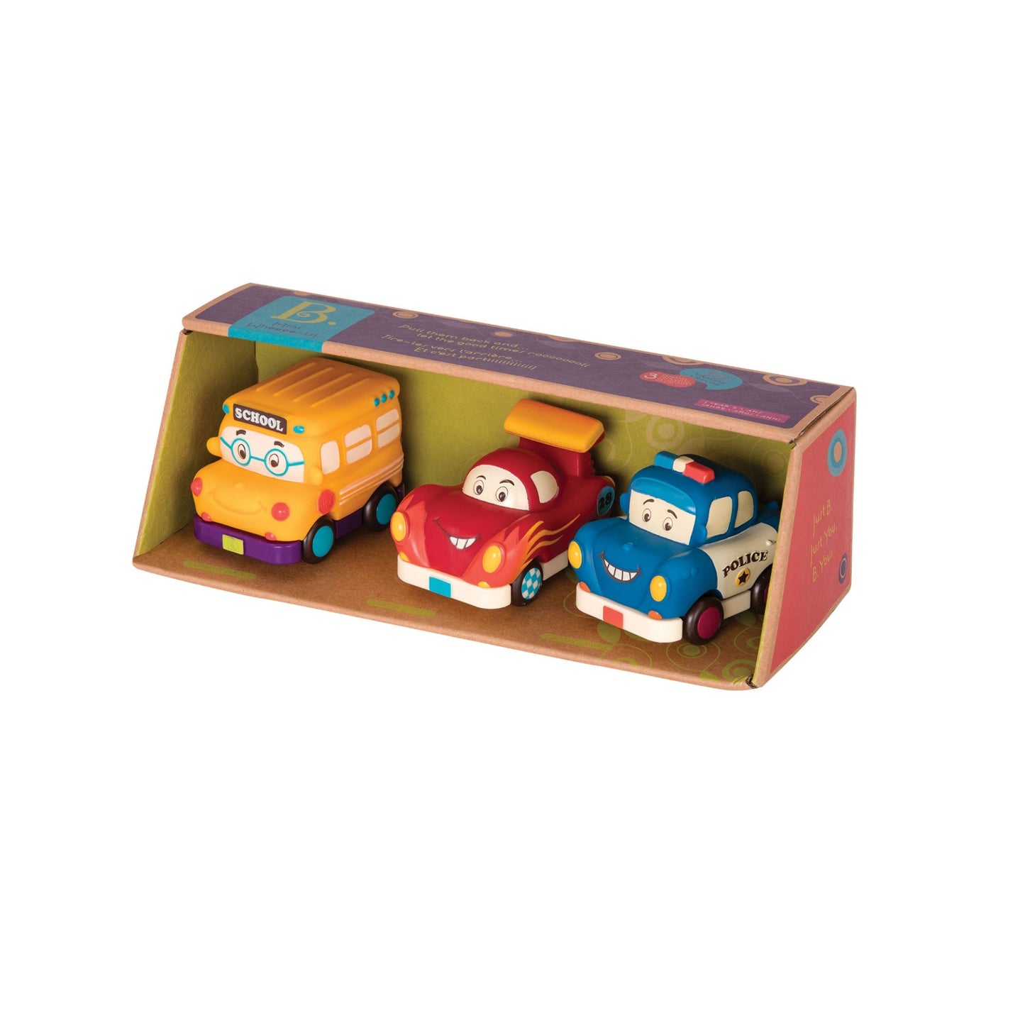 Set de 3 Véhicules avec Bus Jaune