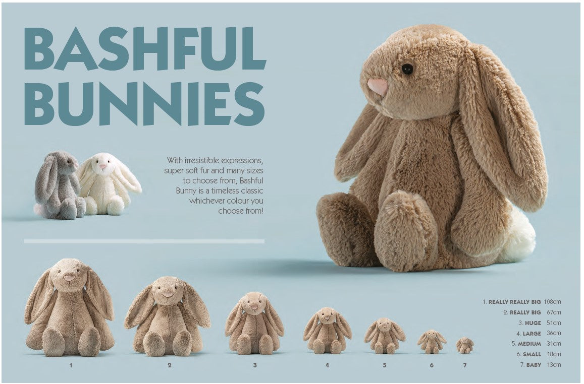 Peluche Bashful Cream Bunny Original Medium