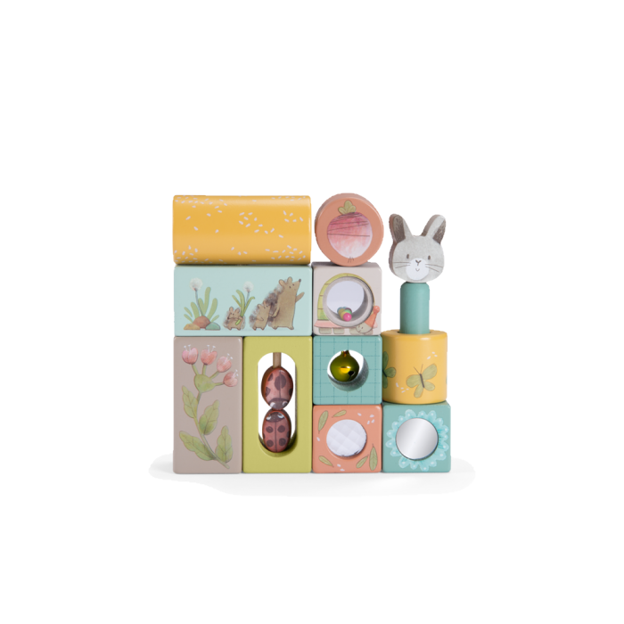 Cubes d'activités Trois petits lapins Moulin Roty