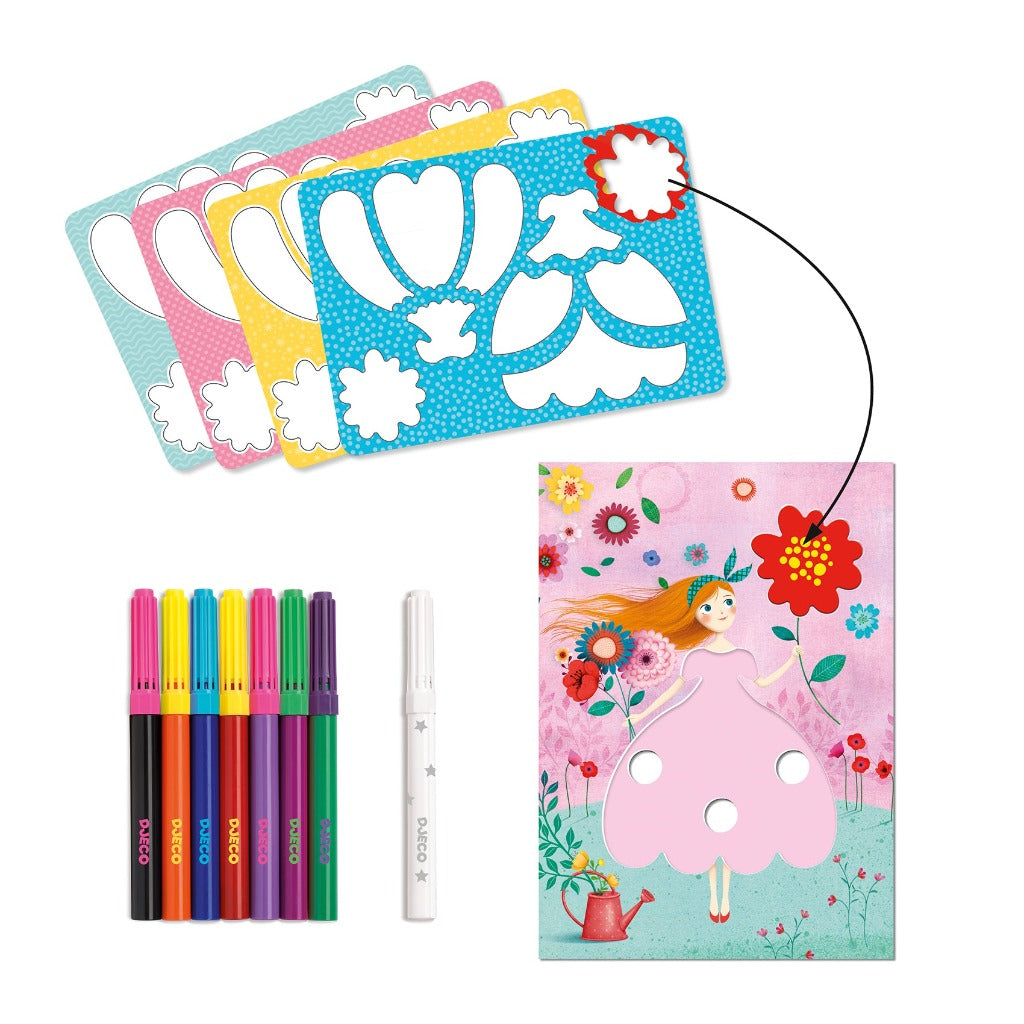 Coloriages magiques Les jolies robes de Marie Djeco