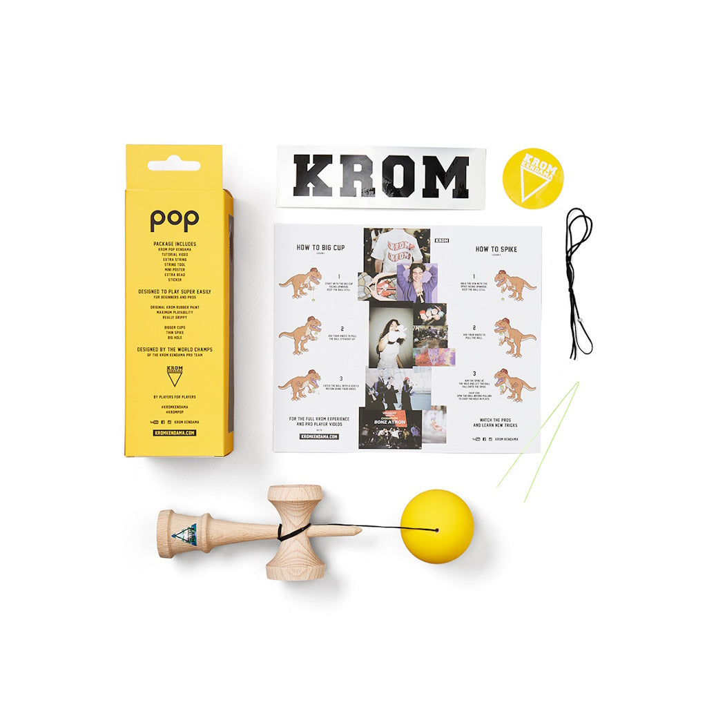 Kendama KROM POP Rubber Jaune