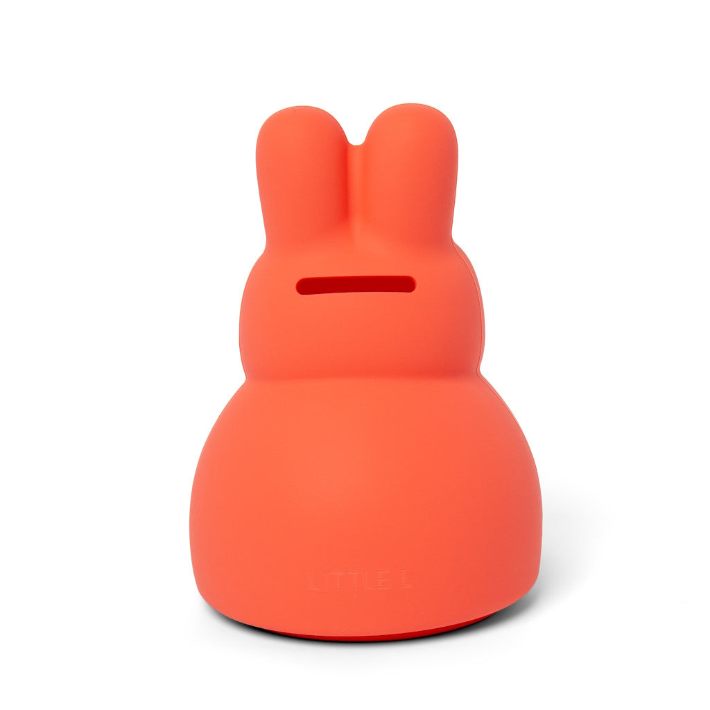 Tirelire Lapin Silicone Corail Little L