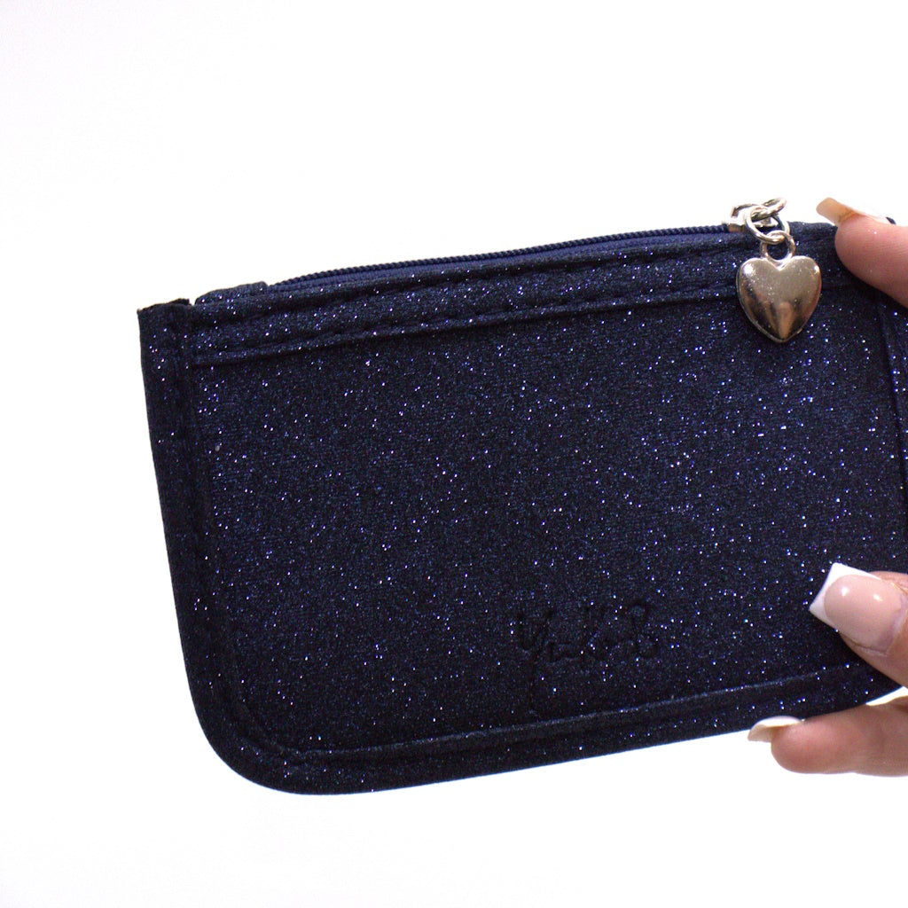 Moon Le Porte-monnaie pailleté couleur Marine