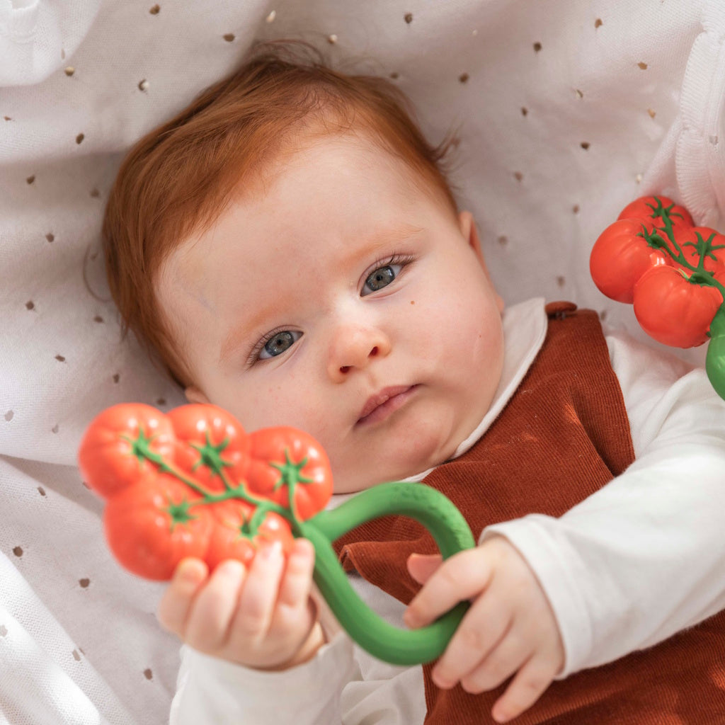 Hochet et Anneau de Dentition Tomates Oli&Carol