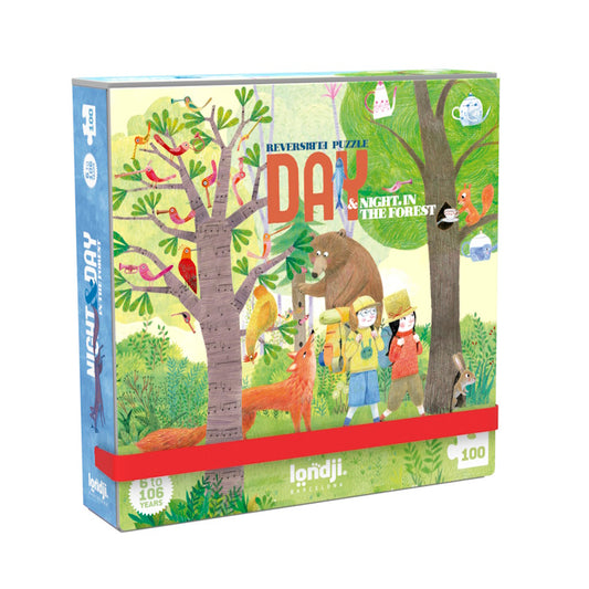 Pocket Puzzle réversible Night&Day in the Forest 100 pièces
