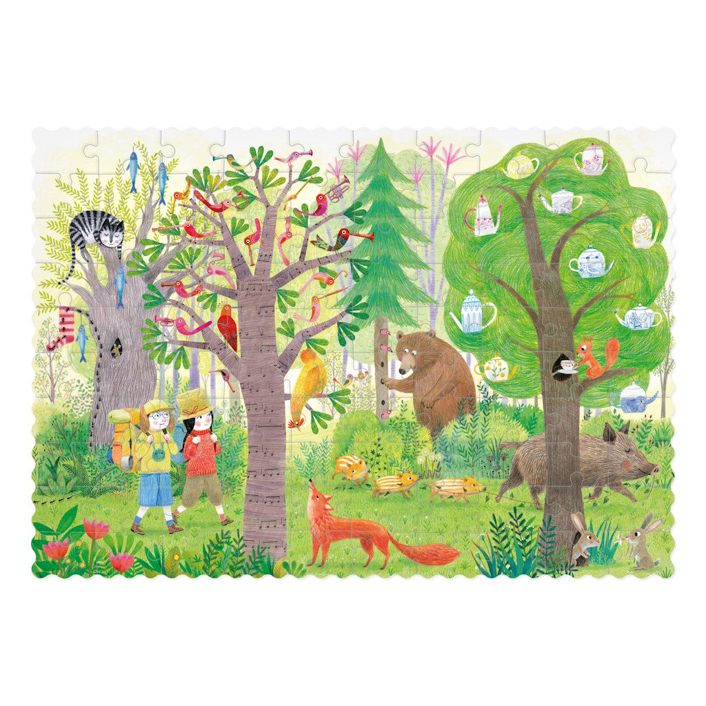 Pocket Puzzle réversible Night&Day in the Forest 100 pièces