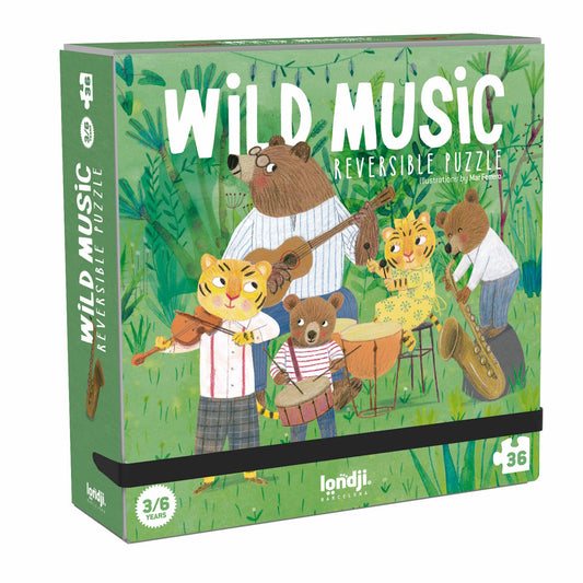 Pocket Puzzle Réversible Wild Music 36 pièces