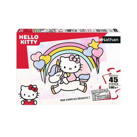 Puzzle 45 pièces Hello Kitty et sa Licorne