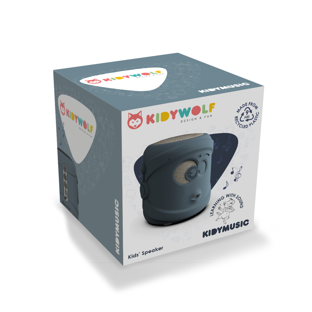 KidyMusic Nova l'Enceinte Nomade Bleue KidyWolf