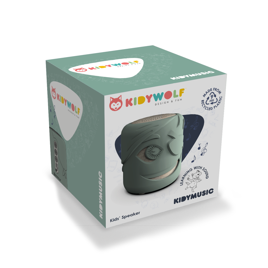 KidyMusic Sam l'Enceinte Nomade Verte KidyWolf
