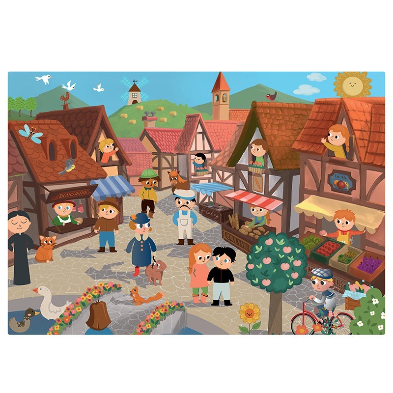 Puzzles 2x24 pièces Ferme et Ville Calypto