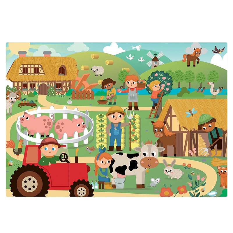 Puzzles 2x24 pièces Ferme et Ville Calypto
