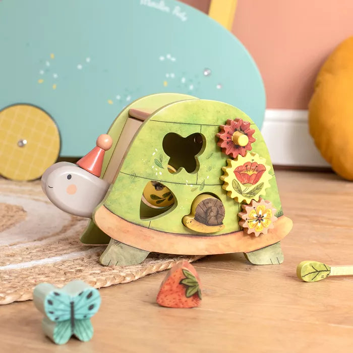 Tortue d'activités Trois petits lapins Moulin Roty