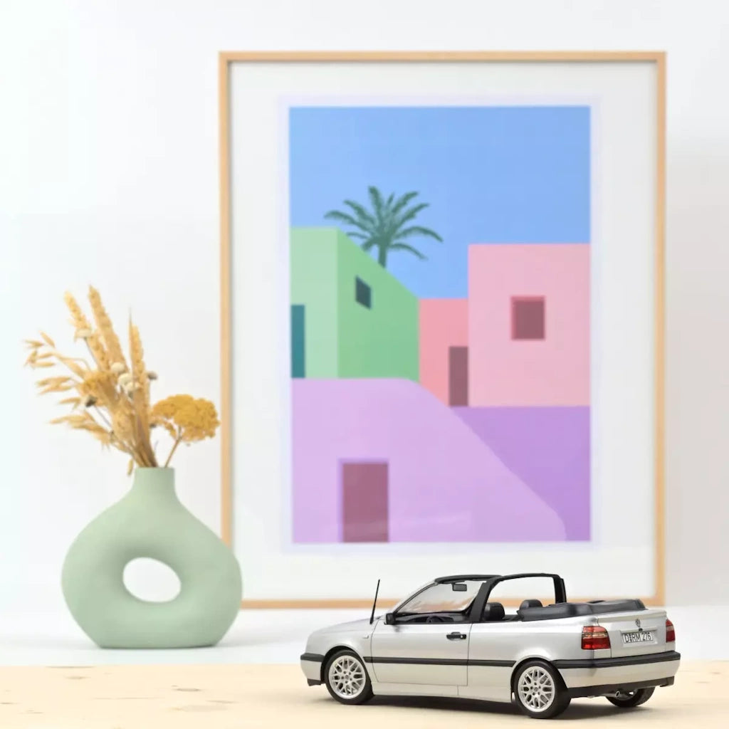 VW Golf Cabriolet 1995 Argent 1/18 Norev