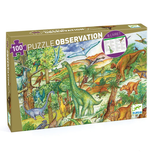 Puzzle Observation 100 pièces Dinosaures