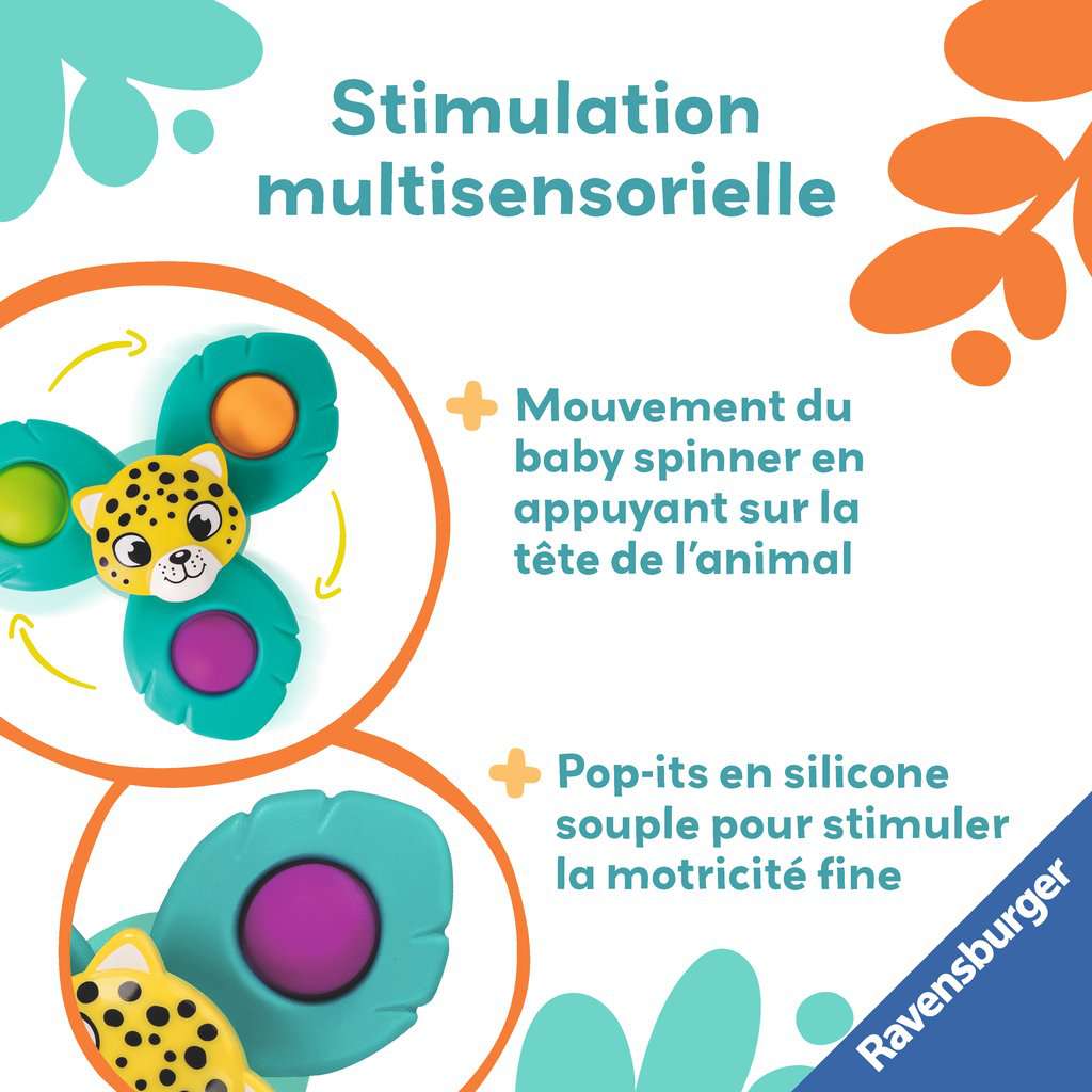 Play+ Baby Spinner Pop It Léopard Ravensburger