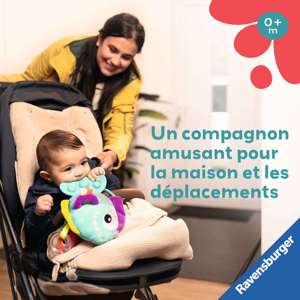Play+ Baby Peluche Pop-It Piranha Bleu Ravensburger