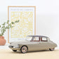 Citroën DS 19 1959 Gris Rosé et Aubergine 1/12 Norev