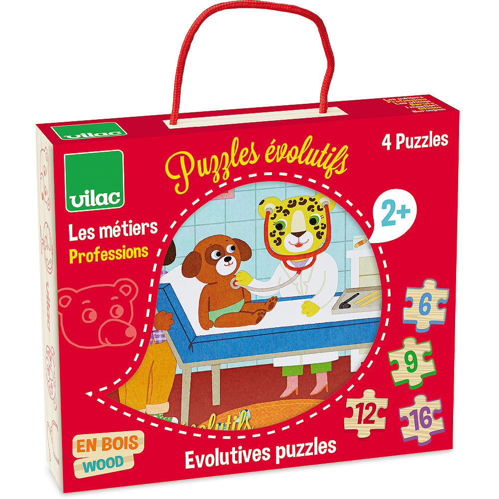 4 puzzles évolutifs les Métiers
