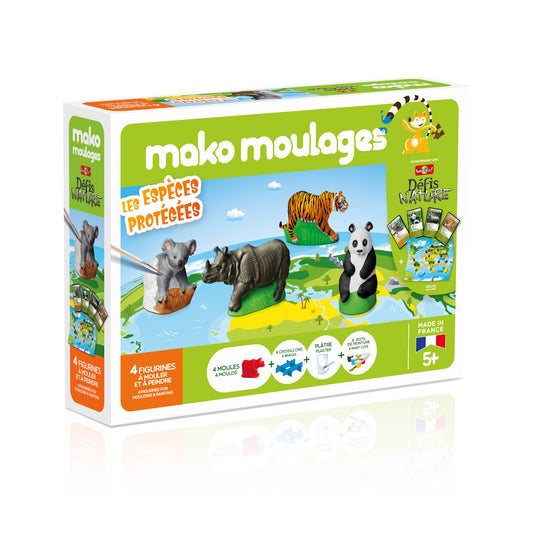Mako Moulages Espèces protégées Coffret 4 moules
