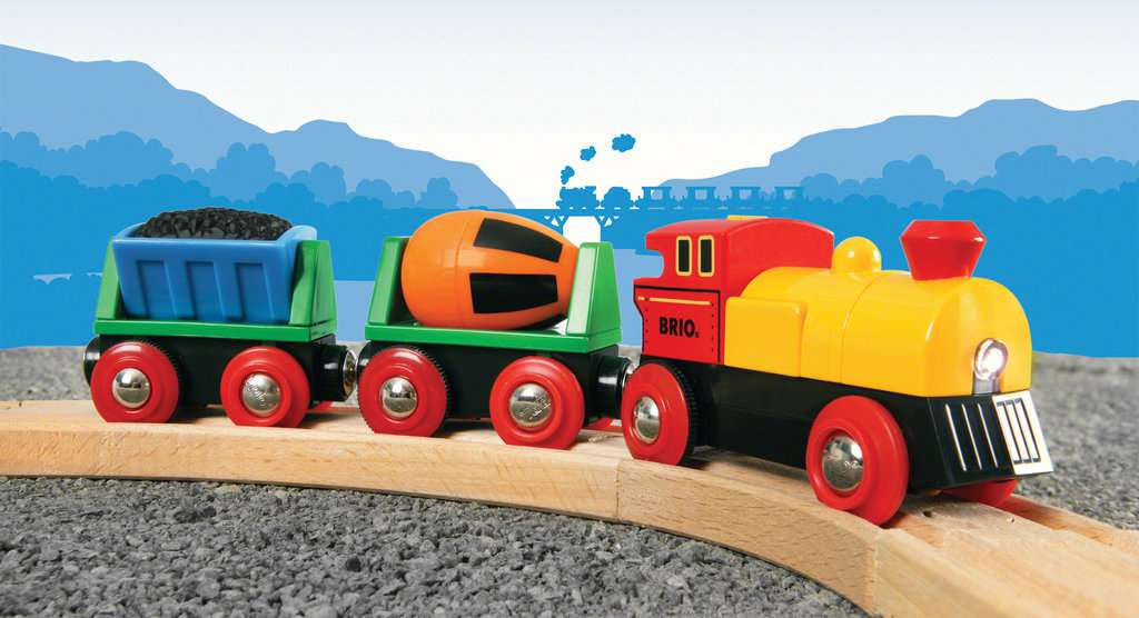 Train de Marchandises avec Lumière Brio