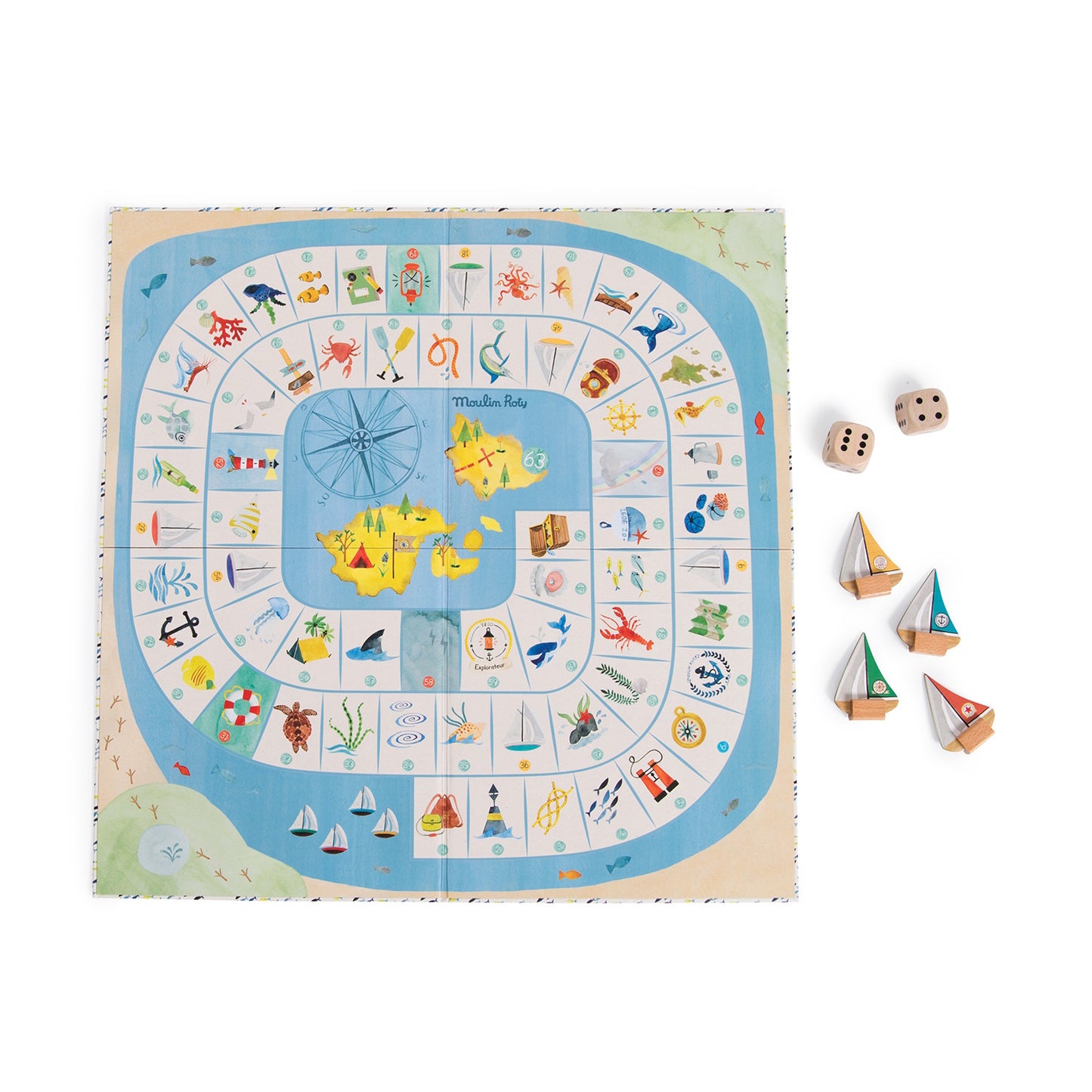 Jeu de l'oie de l'explorateur Moulin Roty