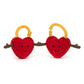 Peluche Amuseables Val & Tina Love Locks les Cadenas Jellycat