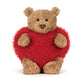 Peluche Bartholomew Bear Heartthrob l'ourson Cœur Jellycat