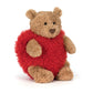 Peluche Bartholomew Bear Heartthrob l'ourson Cœur Jellycat