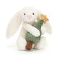 Peluche Lapin timide avec sapin de Noël Jellycat