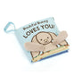 Peluche Livre Tissus Bashful Bunny Loves You Book Jellycat