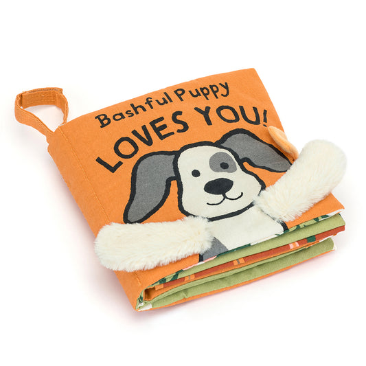 Peluche Livre Tissus Bashful Puppy Loves You Book Jellycat