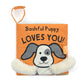 Peluche Livre Tissus Bashful Puppy Loves You Book Jellycat