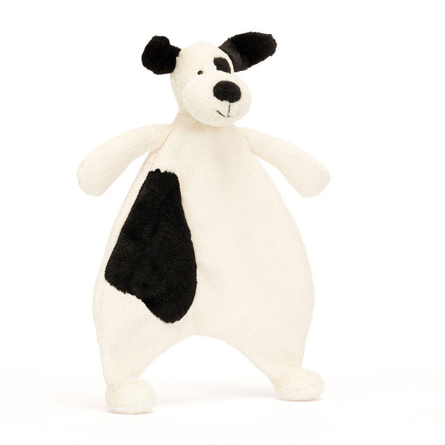 Doudou Bashful Black & Cream Puppy Comforter Jellycat