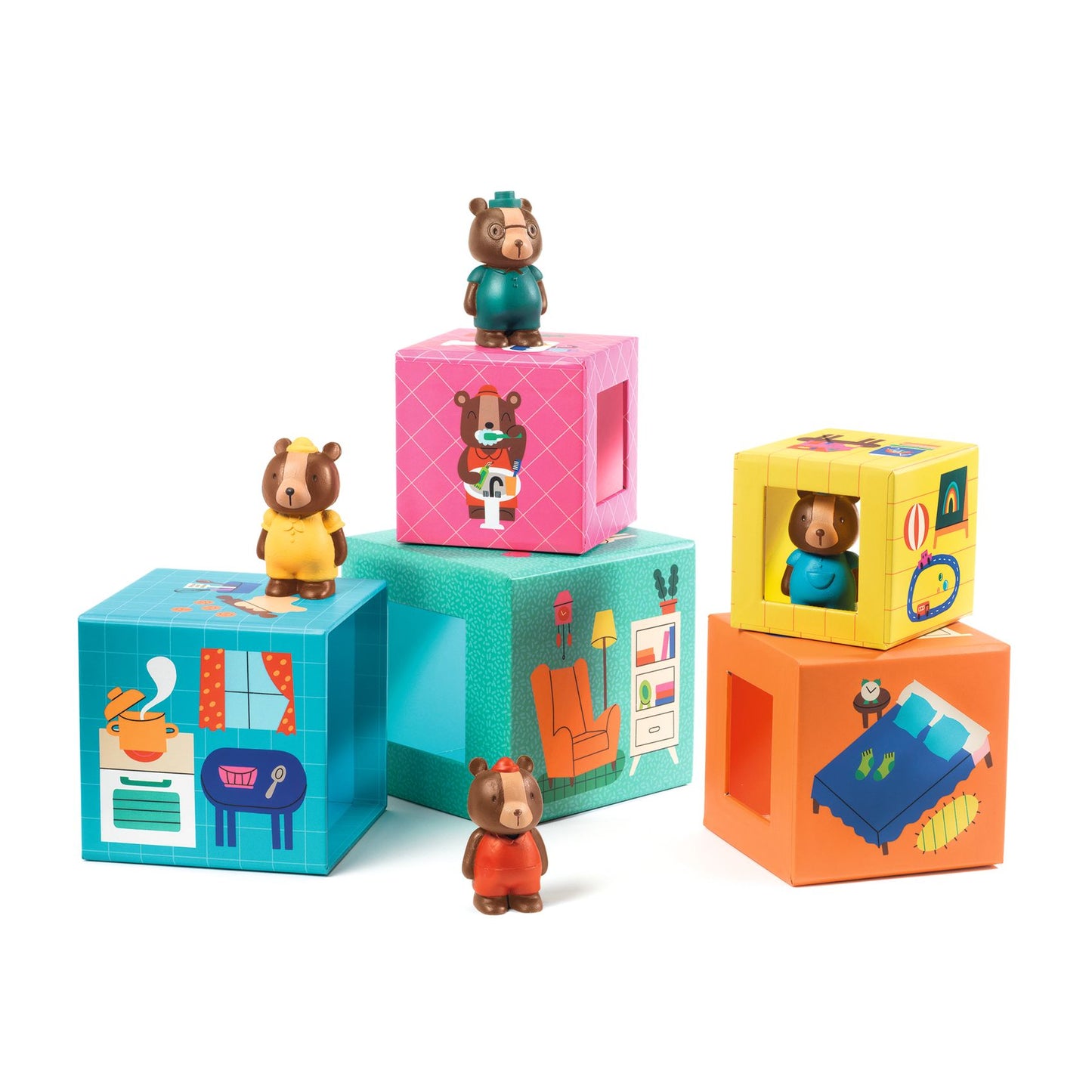 5 Cubes Illustrés TopaniHouse Djeco