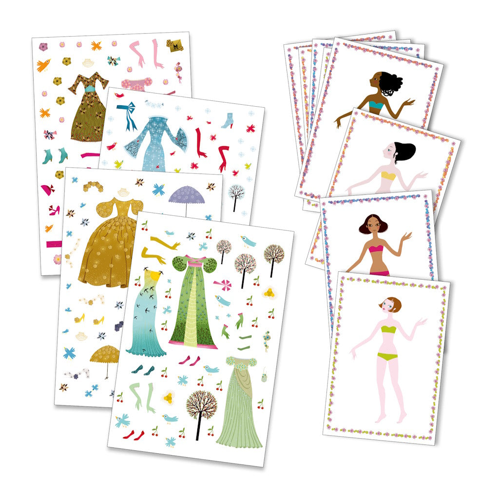 Activité de Stickers Robes des 4 saisons Djeco