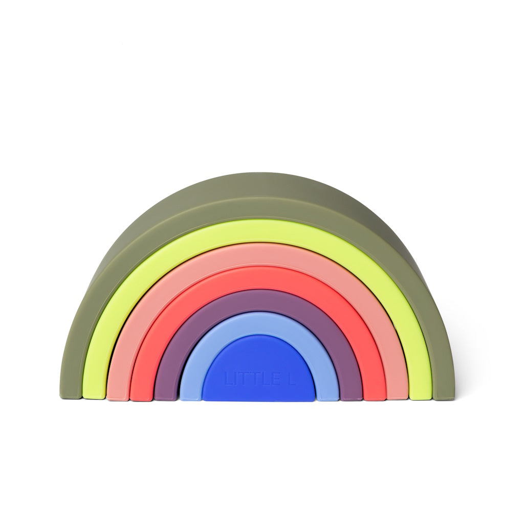 Arc en Ciel Silicone Petit Modèle Vert, Rose et Bleu Little L