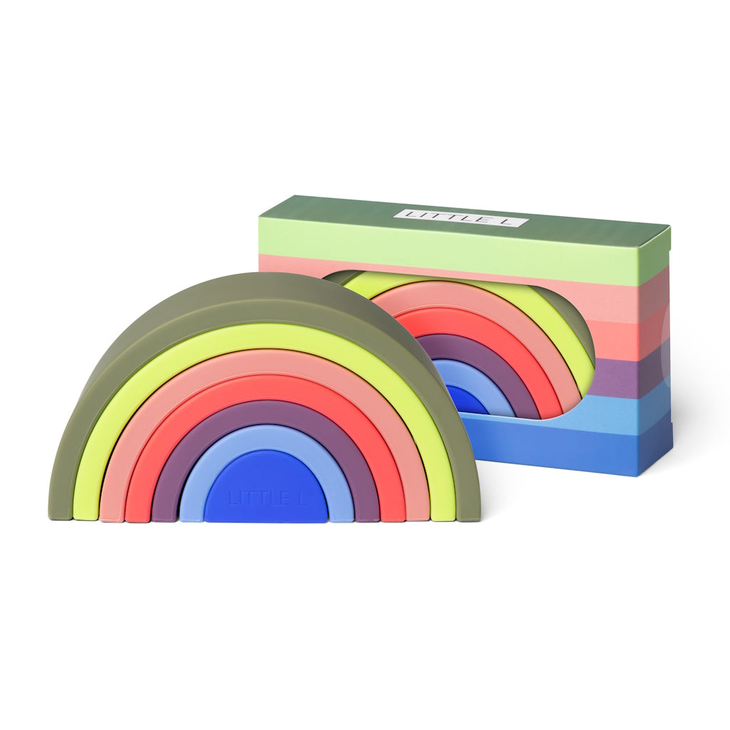Arc en Ciel Silicone Petit Modèle Vert, Rose et Bleu Little L