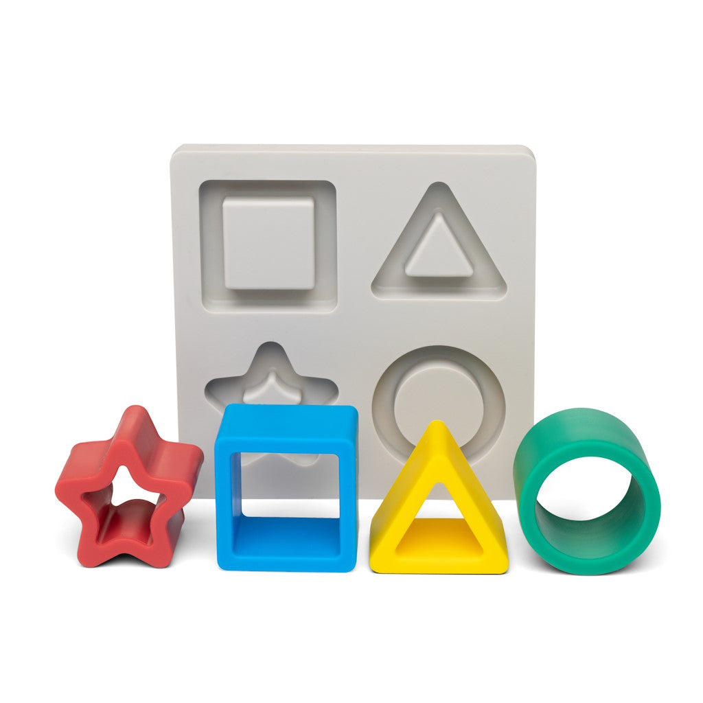 Puzzle Formes Géométriques Silicone Couleurs Vives Little L