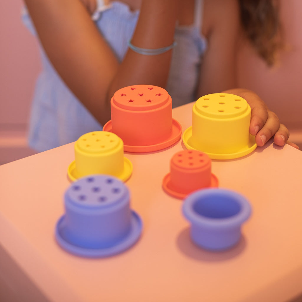 Seaux Silicone Gigognes Couleurs douces Little L