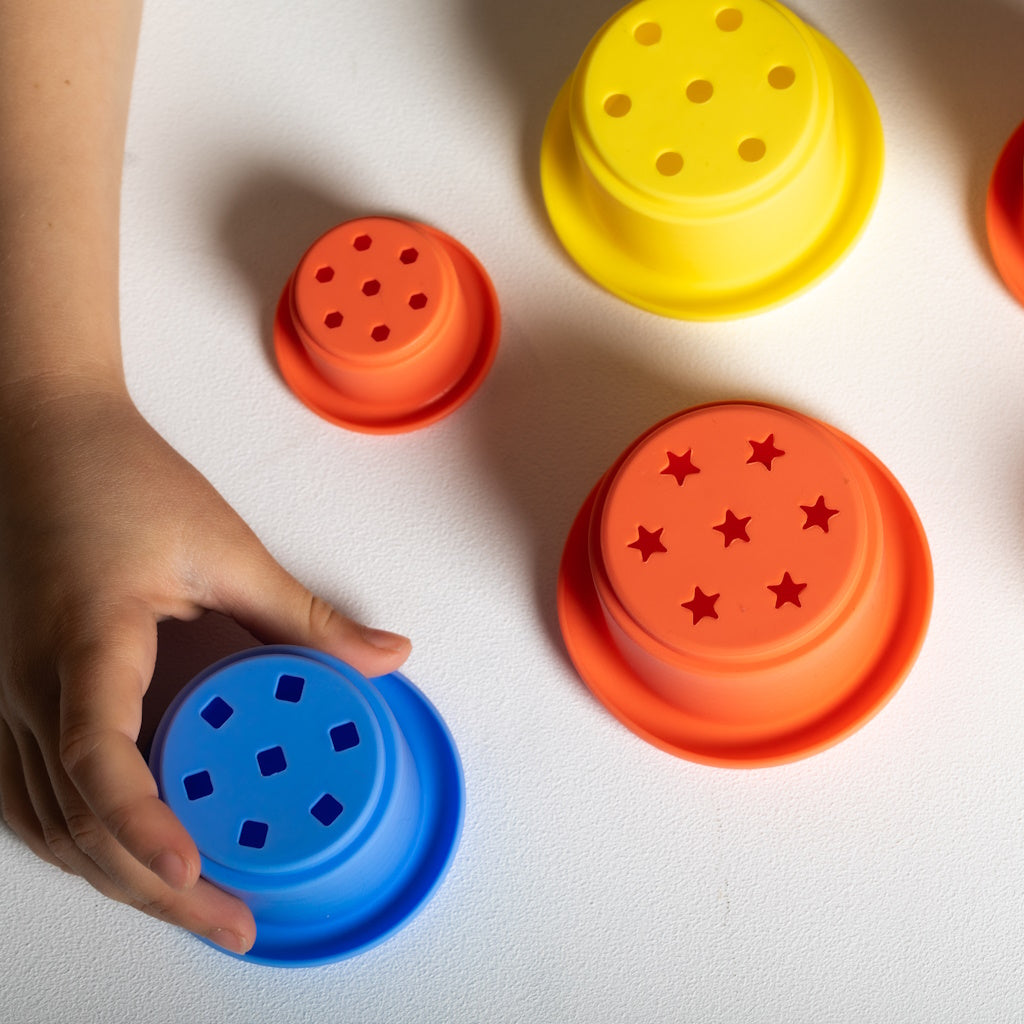 Seaux Silicone Gigognes Couleurs douces Little L