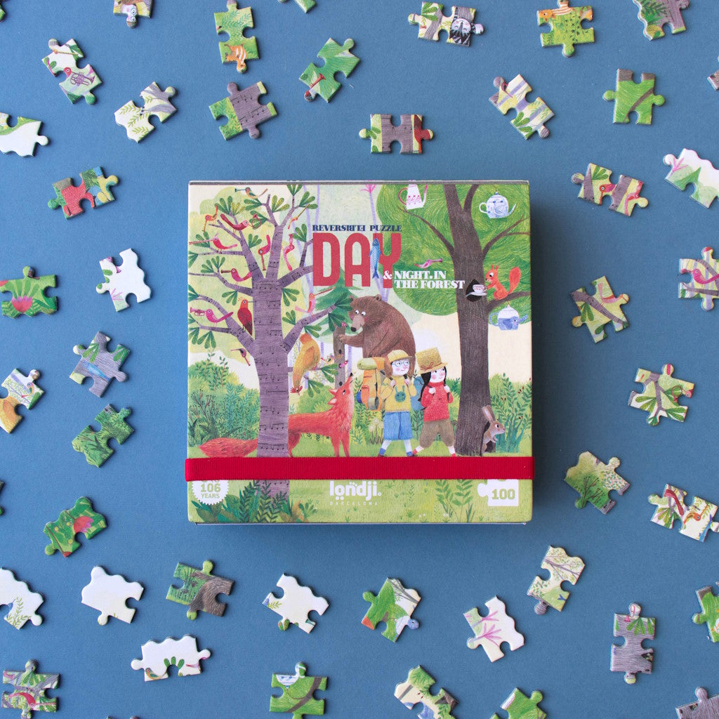 Pocket Puzzle réversible Night&Day in the Forest 100 pièces
