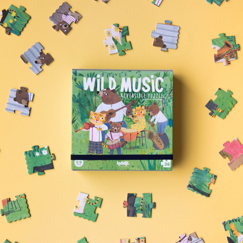 Pocket Puzzle Réversible Wild Music 36 pièces