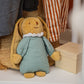 Lapin Nid d'Ange Doudou Musical Coton Bio Céladon