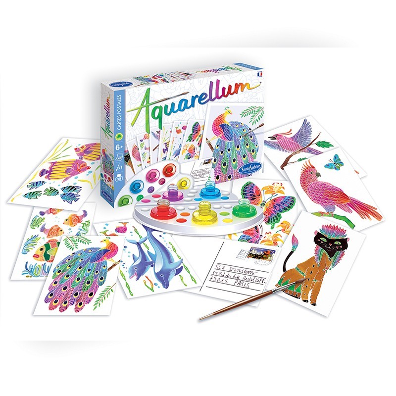 Aquarellum Cartes Postales Animaux Sentosphère