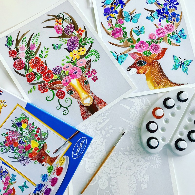 Aquarellum Cerfs Enchantés