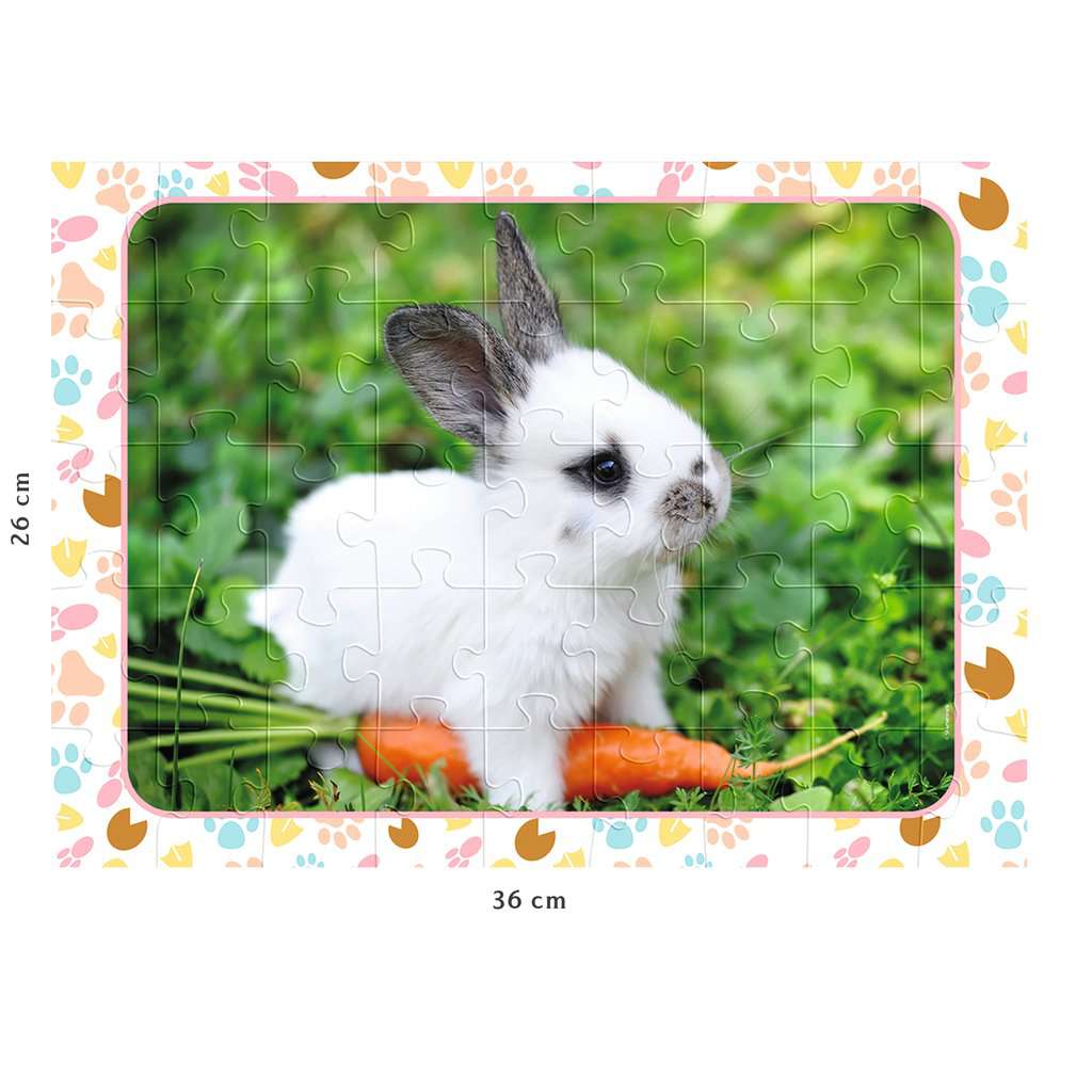 Puzzle 45 pièces Petit lapin et sa Carotte