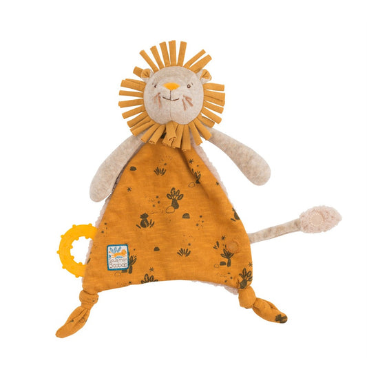 Doudou attache-tétine Paprika le lion